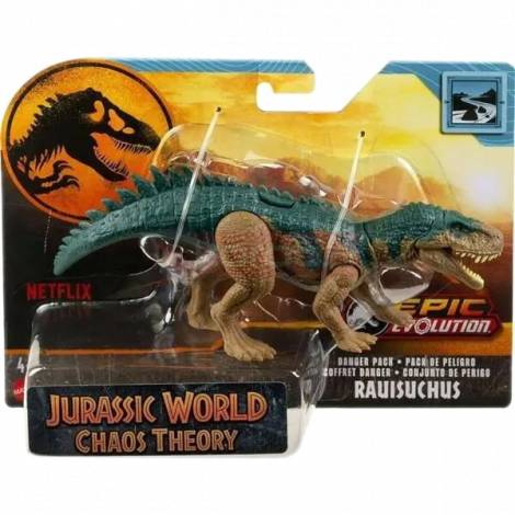 Mattel Jurassic World Epic Evolution: Chaos Theory Danger Pack - Rauisuchus Action Figure (HTK57)