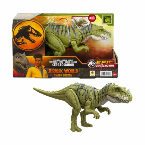 Mattel Jurassic World: Epic Evolution Chaos Theory - Wild Roar Ceratosaurus (HTK74)