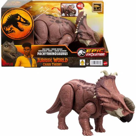 Mattel Jurassic World: Epic Evolution Chaos Theory - Wild Roar Pachyrhinosaurus (HTK72)