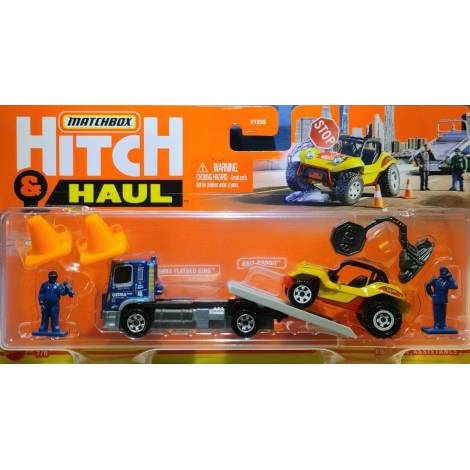 Mattel Μatchbox: Hitch  Haul - Roadside Assistance MBX Flatbed King  Baja Bandit (GWM63)