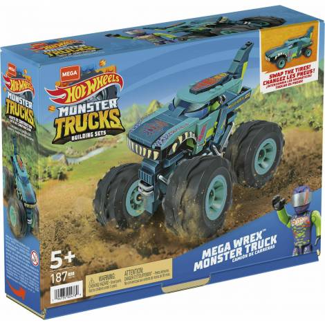 Mattel Mega Hot Wheels Monster Trucks Building Sets -  Mega Wrex Monster Truck (HDJ95)