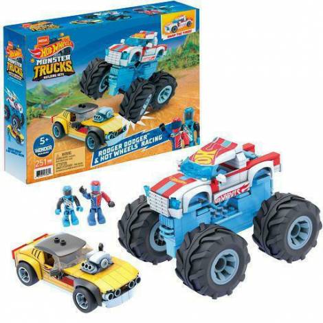 Mattel Mega Hot Wheels Monster Trucks Building Sets - Rodger Dodger  Hot Wheels Racing (GYG22)