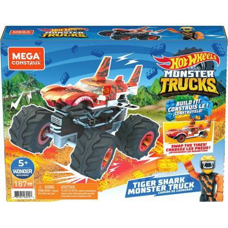Mattel Mega Hot Wheels Monster Trucks Building Sets - Tiger Shark Monster Truck (GVM26)