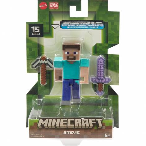 Mattel Minecraft: 15th Anniversary - Steve Action Figure (HTN05)