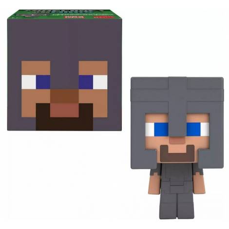 Mattel Minecraft: Mob Head Minis - Steve in Netherite Armor (HKR63)