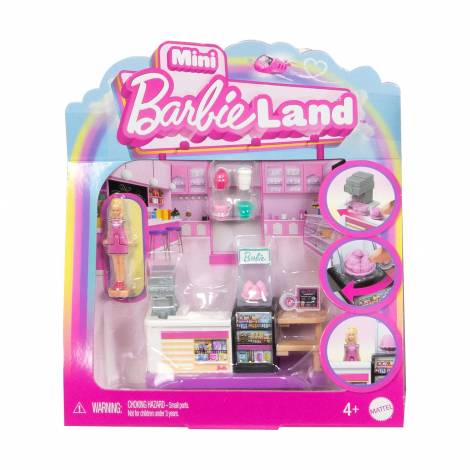 Mattel Mini Barbieland: Collectible Bakery - Playset with Mini Doll (JCR31)