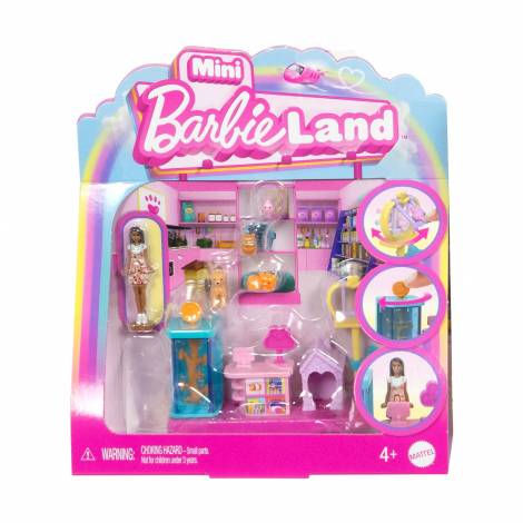 Mattel Mini Barbieland: Collectible Pet Boutique - Playset with Mini Doll (JCR30)