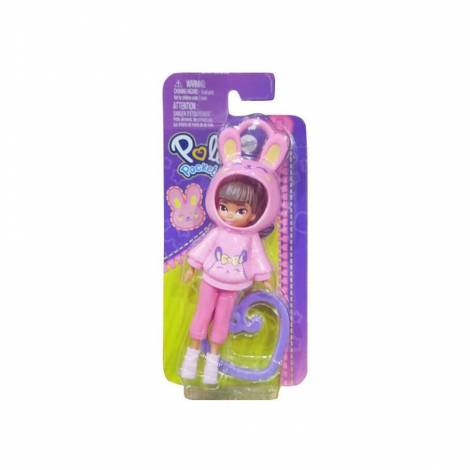Mattel Polly Pocket: Friend Clips Doll with Hoodie Bunny (HRD63)