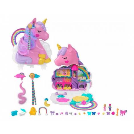 Mattel Polly Pocket Mini - Rainbow Unicorn Salon (HKV51)