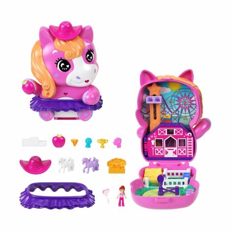 Mattel Polly Pocket: Tiny Worlds - Pony Rodeo Playset (JCR39)