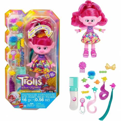 Mattel Trolls Band Together - Hair-Tastic Queen Poppy Sparkle Gel (HNF25)