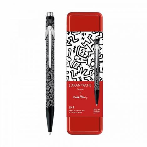 Μαύρο Μεταλλικό Ball pen σε Μεταλλικό Κουτί, CDA KEITH HARING Μαύρο μελ. 1.00mm