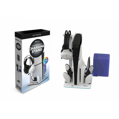 Maxx Tech Πολυλειτουργική Βάση Φόρτισης Κονσόλας PS5 & Slim MXT-DLX&LED-PS5