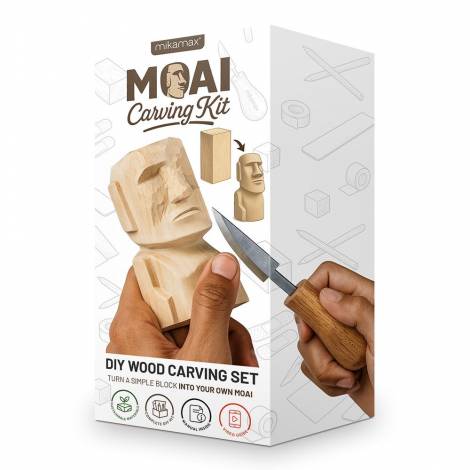 MikaMax – Moai Carving Kit – Σετ Γλυπτικής για τη Δική σας Μινιατούρα Moai