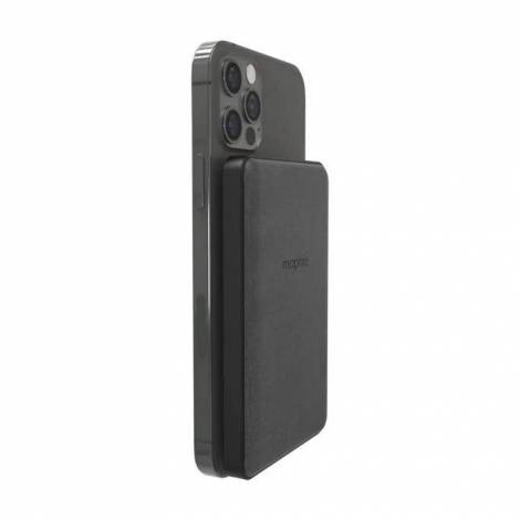 Mophie Snap+ Juice Pack Mini Μαγνητικό Powerbank 10.000 mAh με ενσωματωμένο Snap Adapter και υποστήριξη Qi & MagSafe σε χρώμα μαύρο
