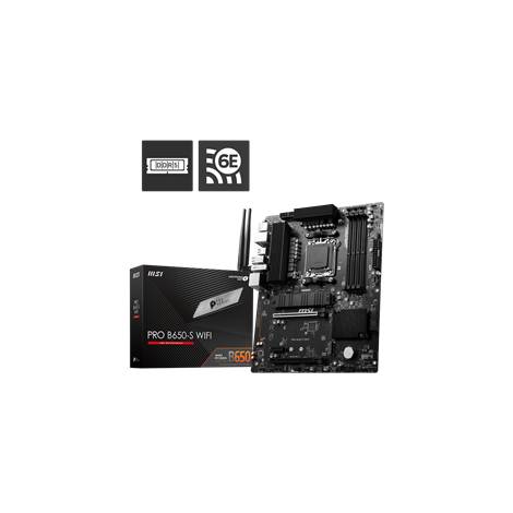 MSI MB PRO B650-S WIFI, SOCKET AMD AM5, CS AMD B650, 4 DIMM SOCKETS DDR5, DP/HDMI, 2.5 GIGABIT LAN, WIFI, ATX, 3YW.