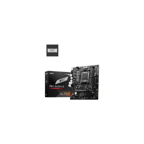 MSI MB PRO B650M-B, SOCKET AMD AM5, CS AMD B650, 2 DIMM SOCKETS DDR5, HDMI/VGA, 2.5 GIGABIT LAN, MICRO-ATX, 3YW.