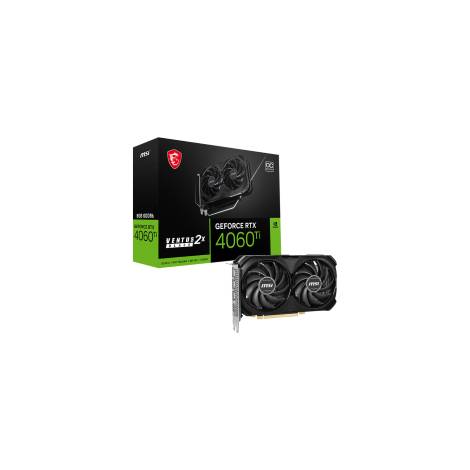 MSI VGA PCI-E NVIDIA GF RTX 4060 Ti VENTUS 2X BLACK 8G OC, 8GB/128BIT, GDDR6, HDMI/3x DISPLAY PORT, 2 SLOT FANSINK, 3YW.