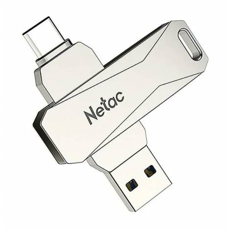 Netac U782C 64GB USB 3.0 Stick με σύνδεση USB-A & USB-C Ασημί