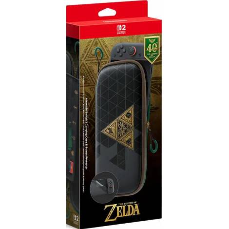 NINTENDO SWITCH 2 CARRYING CASE AND SCREEN PROTECTOR LEGEND OF ZELDA 40TH ANNIVERSARY EDITION