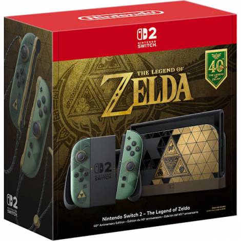 NINTENDO SWITCH 2 CONSOLE LEGEND OF ZELDA 40TH ANNIVERSARY EDITION