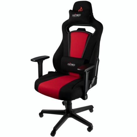 Nitro Concepts E250 Gaming Chair - Quality Fabric & Cold Foam - Black Red