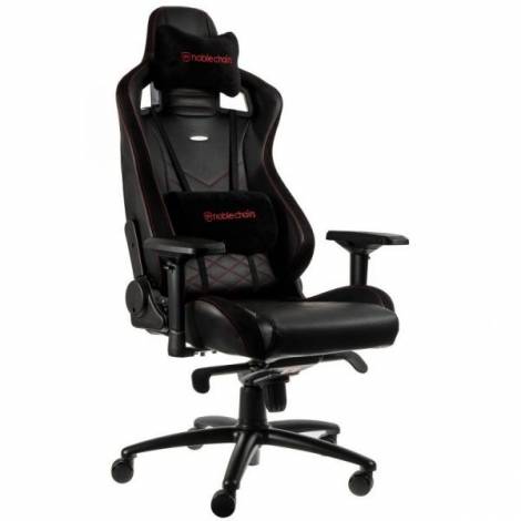 NOBLECHAIRS EPIC GAMING CHAIR BREATHABLE, 4D ARMRESTS, 60MM CASTERS – BLACK/RED