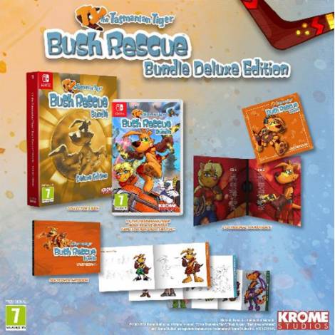 NSW Ty The Tasmanian Tiger HD: Bush Rescue HD Bundle - Deluxe Edition (Nintendo Switch)