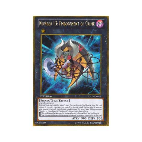 Number 13: Embodiment of Crime GOLD SECRET RARE (PGLD)
