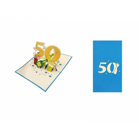 ORIGAMI Ευχετήρια Κάρτα 3D Γενεθλίων 50 Χρονών ORSU4198