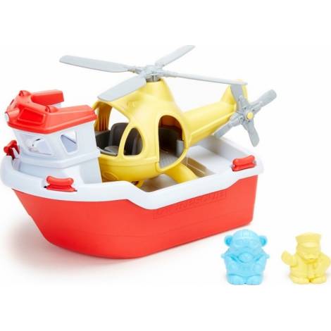 Παιχνίδι Green Toys: Rescue Boat with Helicopter (RBH1-1155)