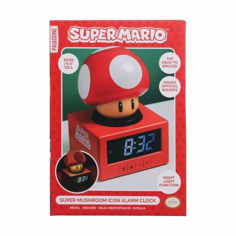 Paladone Icons: Super Mario - Super Mushroom Alarm Clock (PP13124NN)