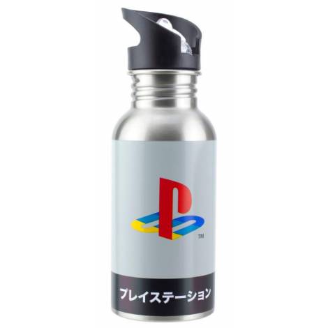 Paladone Playstation Heritage Metal Water Bottle (with Straw) (PP8977PS)