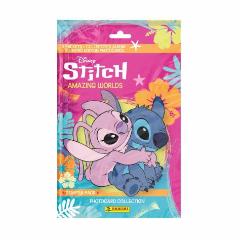 Panini Disney Stitch Photocards: Starter Pack (1 Binder, 3 Packs of 5 Photocards plus 2 Limited Edition Cards)