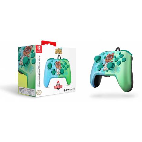 PDP Faceoff Deluxe+ Audio Wired Controller, Animal Crossing Nook (500-134-EU-C5AC-1) (Nintendo Switch)