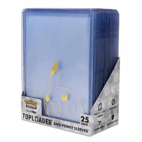 PKM Pikachu Toploader and Penny Sleeves Combo Pack (25ct)