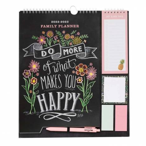 Πλάνο Επιτοίχιο με Σημειώσεις 2022/2023 LILY & VAL Do More Of What Makes You Happy 30Χ34 Τέχνη Μηνιαίο