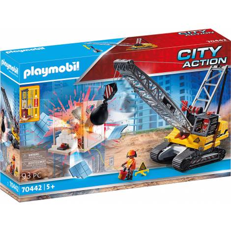 Playmobil City Action Cable Excavator with Building Section (70442)