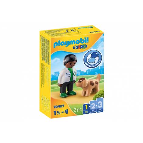 Playmobil® 1.2.3 - Vet with Dog (70407)