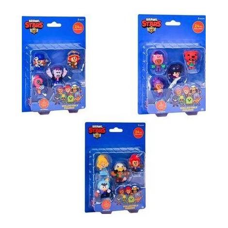 P.M.I. Brawl Stars Collectible Figures - 5 Pack -including 1 rare hidden character (S1) (Random) (BRW2040)