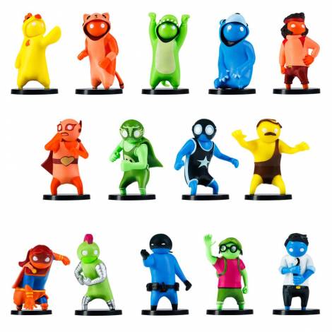 P.M.I. Gang Beasts Collectible Figures - 5 Pack -including 1 rare hidden character (S1) (Random) (GB2040)