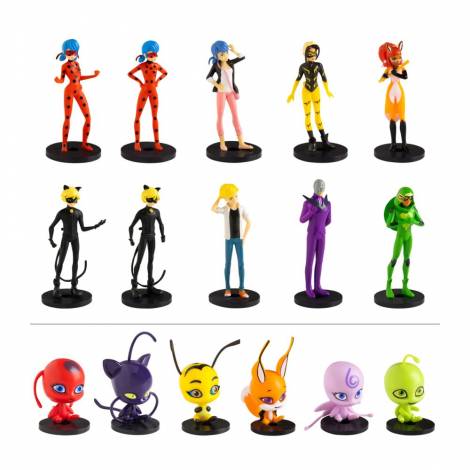 P.M.I. Miraculous Pencil Toppers - 8 Pack Deluxe Box -including 2 hidden rare characters (S1) (Random) (MLB2070)
