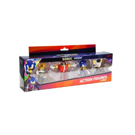 P.M.I. Sonic Prime - 4 Pack (S1) Action Figures (7.5cm) (Random) (SON6040)