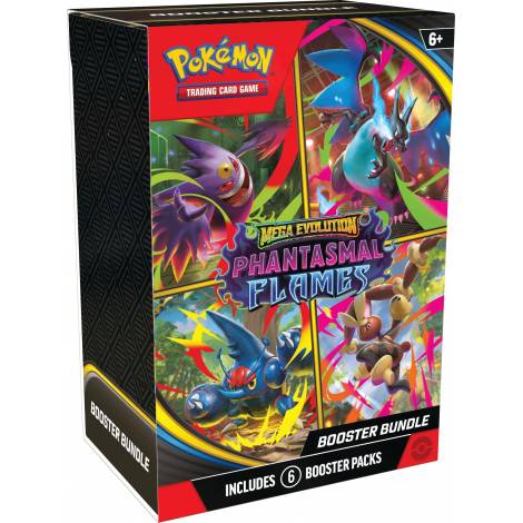 Pokemon TCG – Mega Evolution Phantasmal Flames – Booster Bundle (6 Boosters)