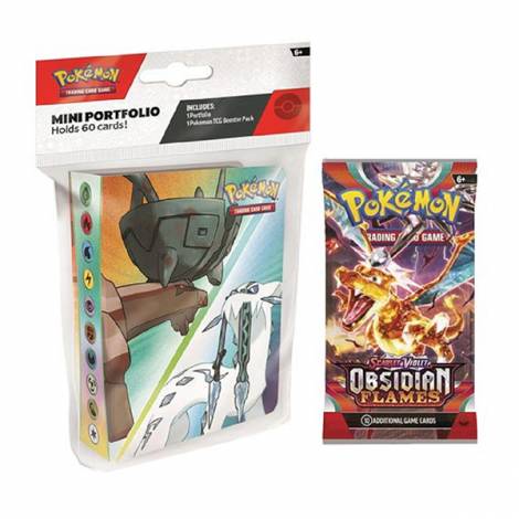 Pokemon TCG Obsidian Flames booster pack with Mini Portfolio