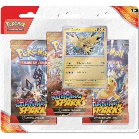 Pokemon TCG: Scarlet & Violet 8 Surging Sparks 3 Pack Blister