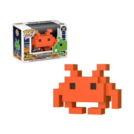 POP! 8 Bit: Space Invaders- Medium Invader #33 Orange Vinyl Figure