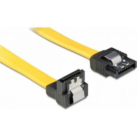Powertech 7-Pin SATA III male - 7-Pin SATA III male Angle (90°) Cable 0.2m Κίτρινο (CAB-W025)
