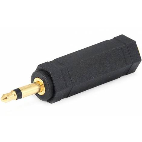 POWERTECH adapter MONO 3.5mm M/F 6.35mm - GOLD,1 τεμ (CAB-J021)