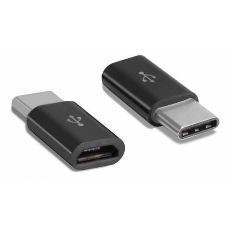 POWERTECH Adapter USB Type-C (M) σε Micro USB (F) (CAB-UC043) longer tip